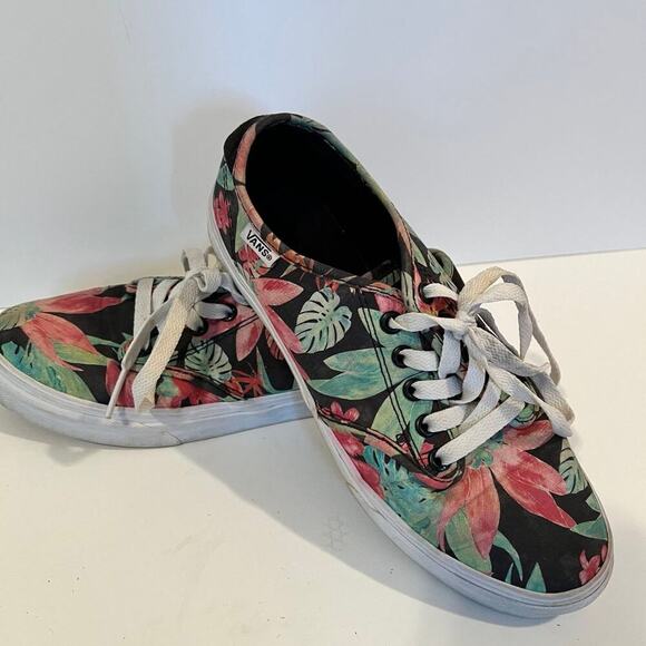 Van’s classic skate, Hawaiian floral sneakers, women's 7.5 - Picture 1 of 9